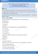 Đề thi giữa kì 1 KHTN 9 Cánh diều - Đề số 4